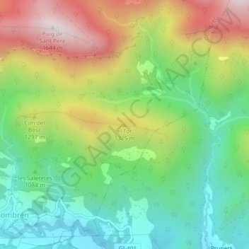 el Tor topographic map, elevation, terrain