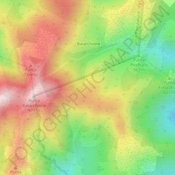 Canella topographic map, elevation, terrain