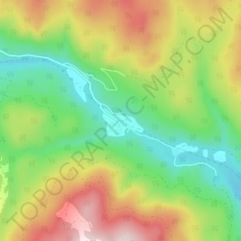 Brookmere topographic map, elevation, terrain