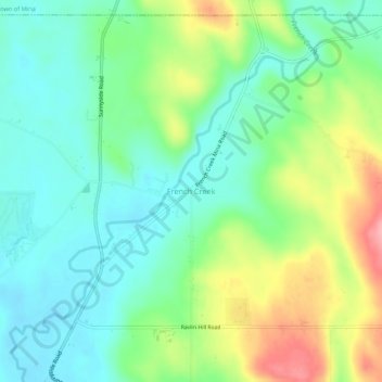 French Creek topographic map, elevation, terrain