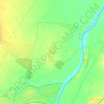 Biliya topographic map, elevation, terrain