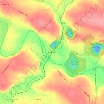 Rushland topographic map, elevation, terrain