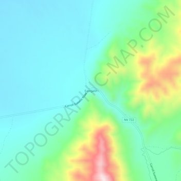 Eastgate topographic map, elevation, terrain