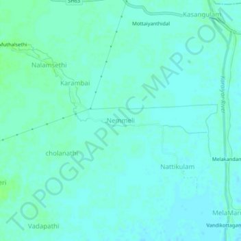 Nemmeli topographic map, elevation, terrain