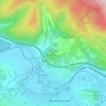 Rabensberg topographic map, elevation, terrain