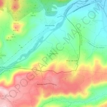 Navapark topographic map, elevation, terrain