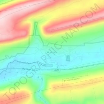 Wiconisco topographic map, elevation, terrain