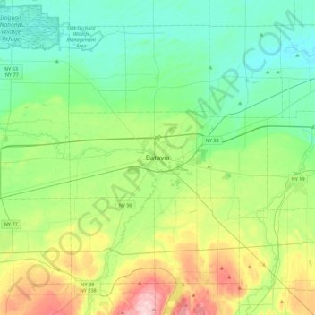 Batavia topographic map, elevation, terrain