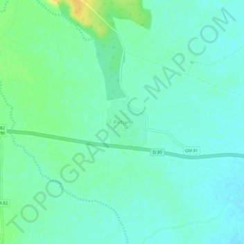 Pyrga topographic map, elevation, terrain