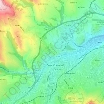 Croupisson topographic map, elevation, terrain