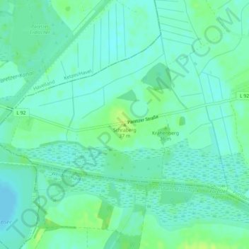 Schraberg topographic map, elevation, terrain