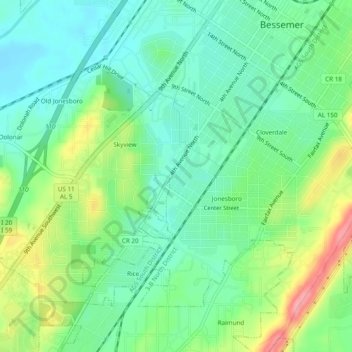 Anns Trailer Court topographic map, elevation, terrain