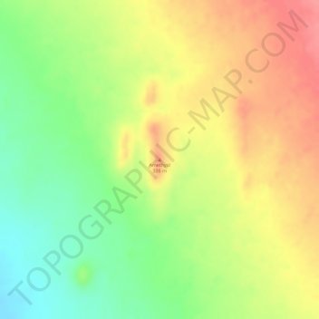 Amethyst topographic map, elevation, terrain