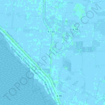 Althorsbüll topographic map, elevation, terrain
