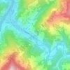 Vojnoge topographic map, elevation, terrain