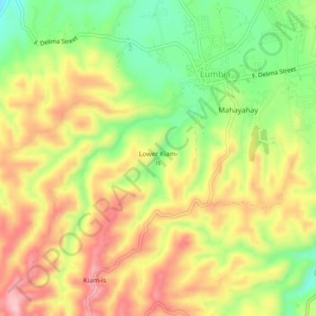 Lower Kiam-is topographic map, elevation, terrain