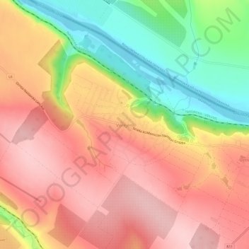 Verejeni topographic map, elevation, terrain