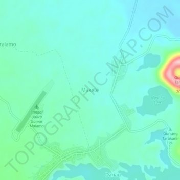 Makete topographic map, elevation, terrain