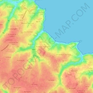 Port Salio topographic map, elevation, terrain