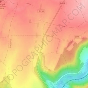 Machelle topographic map, elevation, terrain