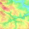 Bodérias topographic map, elevation, terrain