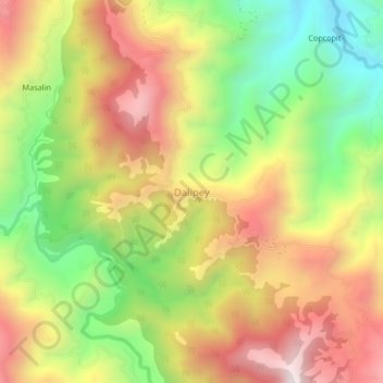Dalipey topographic map, elevation, terrain