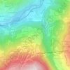 Montchavin topographic map, elevation, terrain