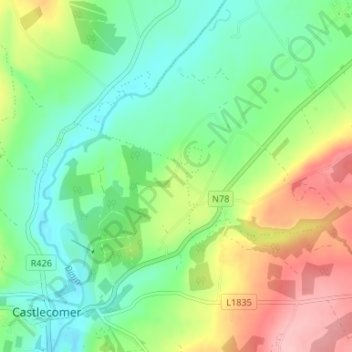 Finsboro topographic map, elevation, terrain