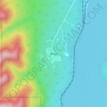 Brule topographic map, elevation, terrain