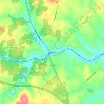 Delaplane topographic map, elevation, terrain