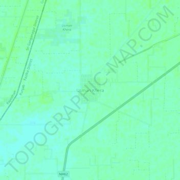 Usman Khera topographic map, elevation, terrain
