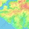 Kerhérou topographic map, elevation, terrain