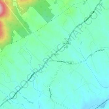 Cismont topographic map, elevation, terrain