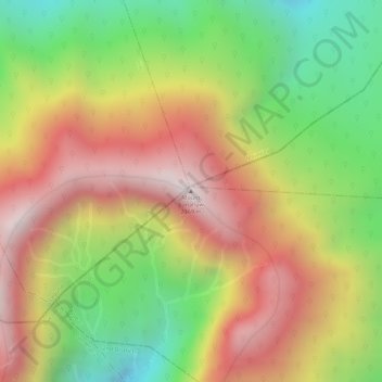 Mount Banahaw topographic map, elevation, terrain