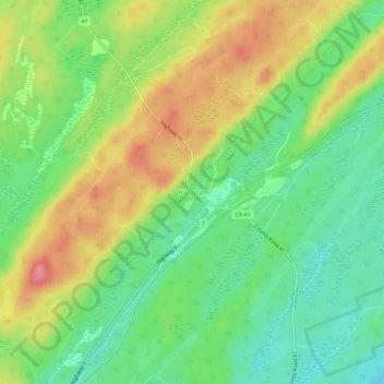 Kaladar topographic map, elevation, terrain