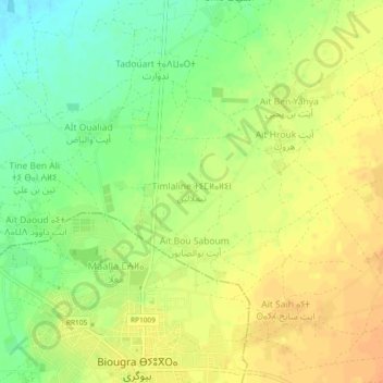 Timlaline topographic map, elevation, terrain