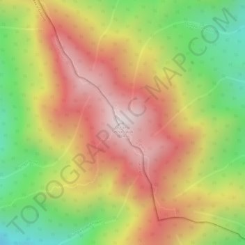Mount Semangkok topographic map, elevation, terrain