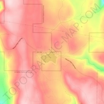 Tollgate topographic map, elevation, terrain