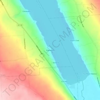 Edgewater topographic map, elevation, terrain