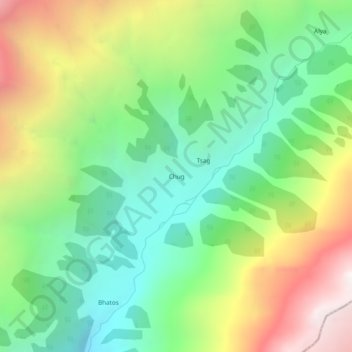 Chug topographic map, elevation, terrain
