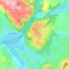 Crouzols topographic map, elevation, terrain