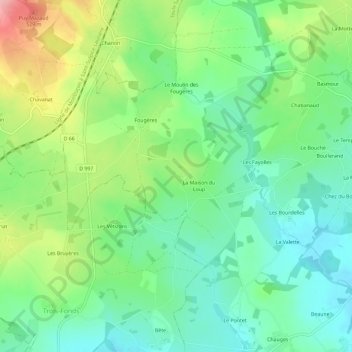 La Besse topographic map, elevation, terrain