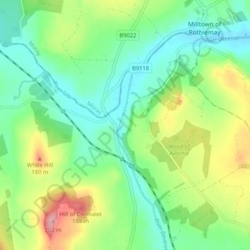 Avochie topographic map, elevation, terrain