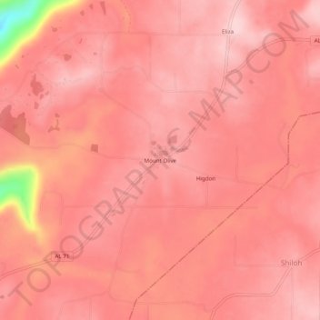 Mount Olive topographic map, elevation, terrain