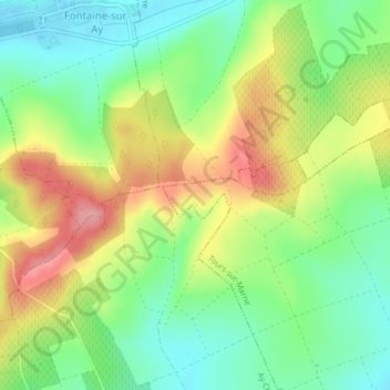 Les Coulomiers topographic map, elevation, terrain