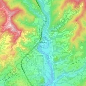 l'Ametlla de Merola topographic map, elevation, terrain