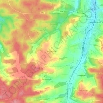Habertsweiler topographic map, elevation, terrain