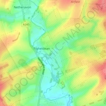 Ablington topographic map, elevation, terrain