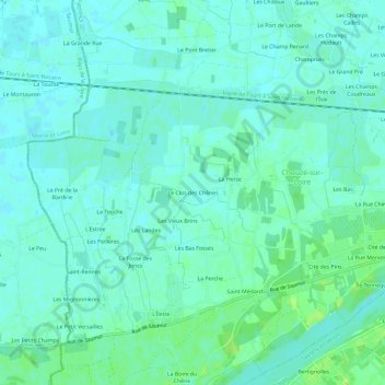 Le Clos des Chênes topographic map, elevation, terrain