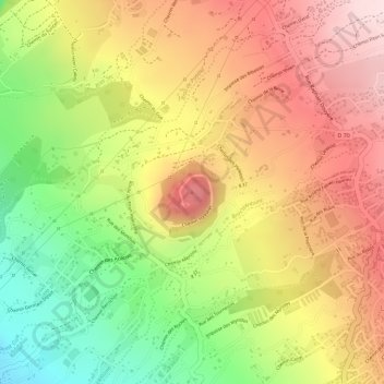 Piton Hyacinthe topographic map, elevation, terrain